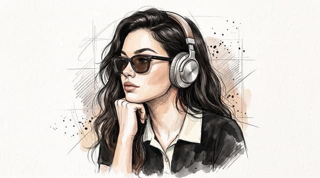 Profile / Avatar - Minimal Hand-Drawn Sketch Watercolor Portrait — output