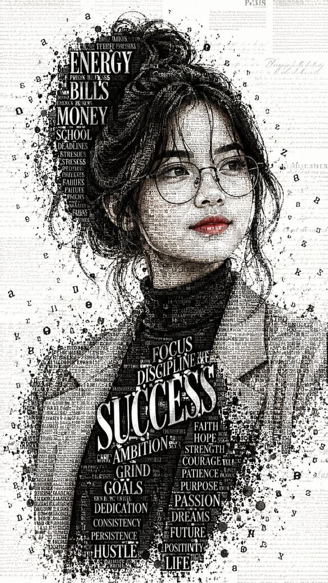 Product Marketing - Typographic Fashion Portrait — output