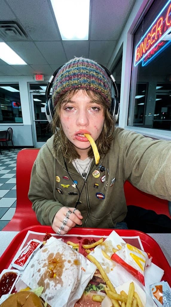 Profile / Avatar - Gen-Z Anti-Aesthetic Diner Selfie — output