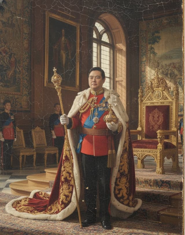 Detailed Oil Painting Prompt for a Regal King Portrait — output