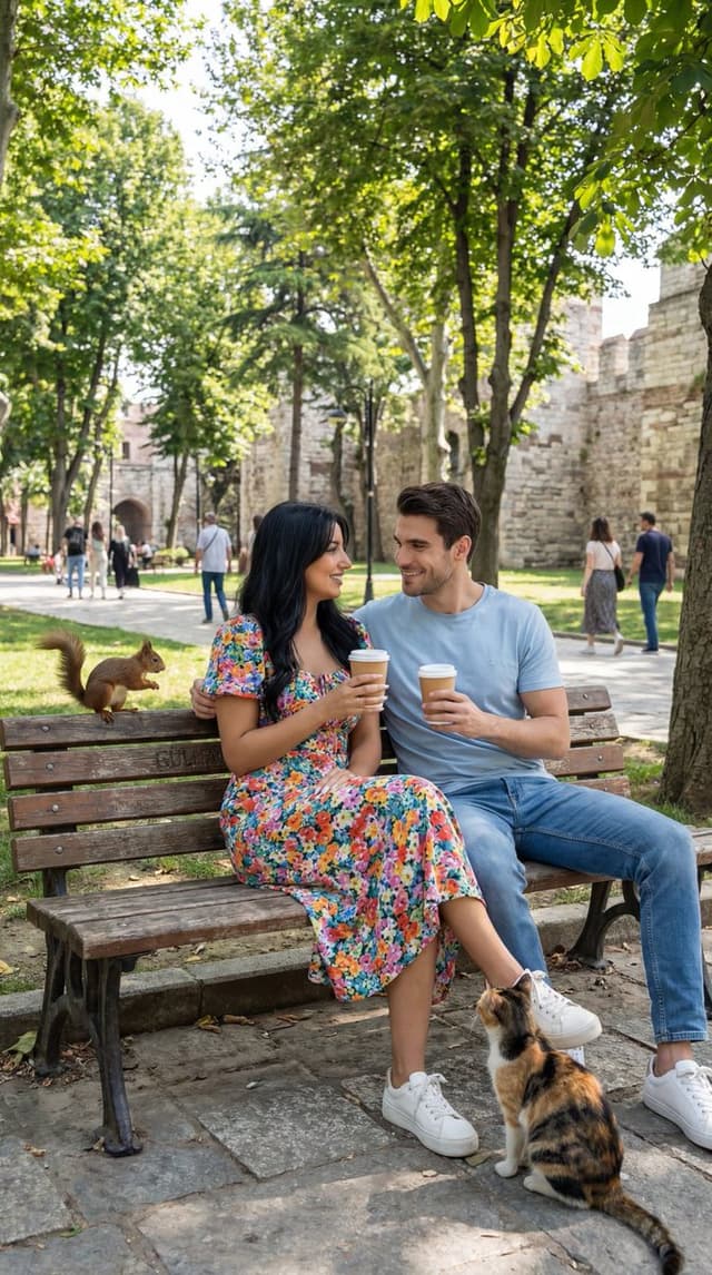 Ultra-Photoreal Candid Street Romance Prompt — output