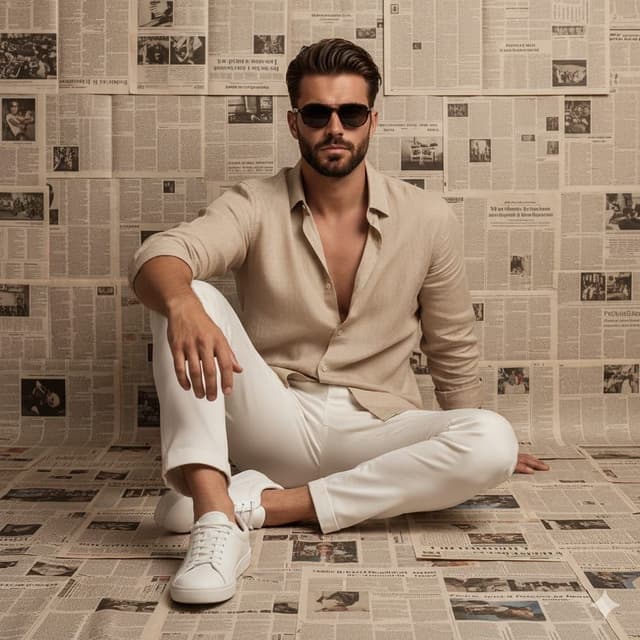 Cinematic Men's Fashion Portrait Prompt — output