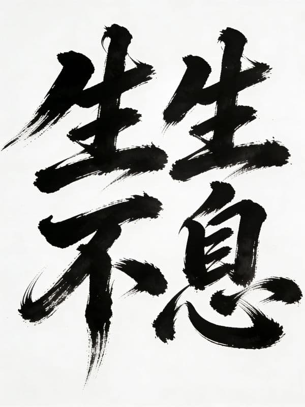 Endless Vitality Cursive Poster — output