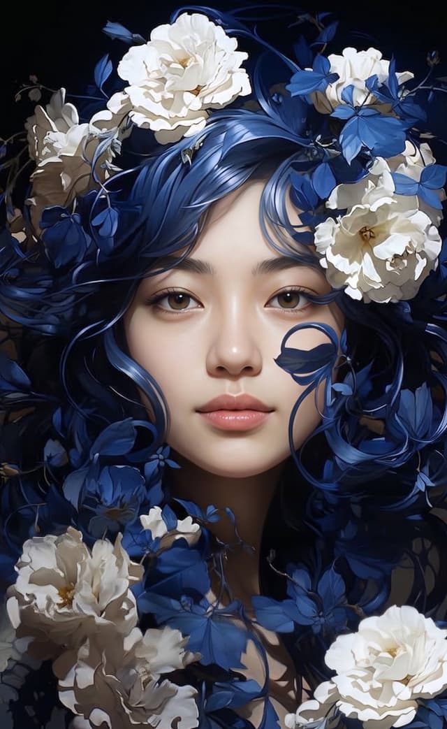 Game Asset - Ethereal Floral Portrait — output