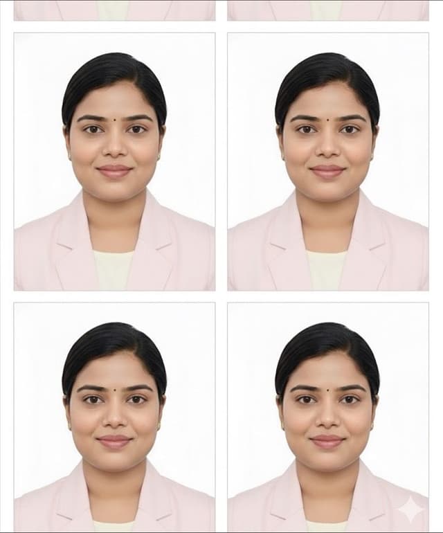 Profile / Avatar - Passport Photo Grid Generation — output