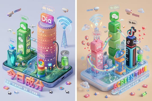 Screen Time Digital Town Visualization Prompt — output
