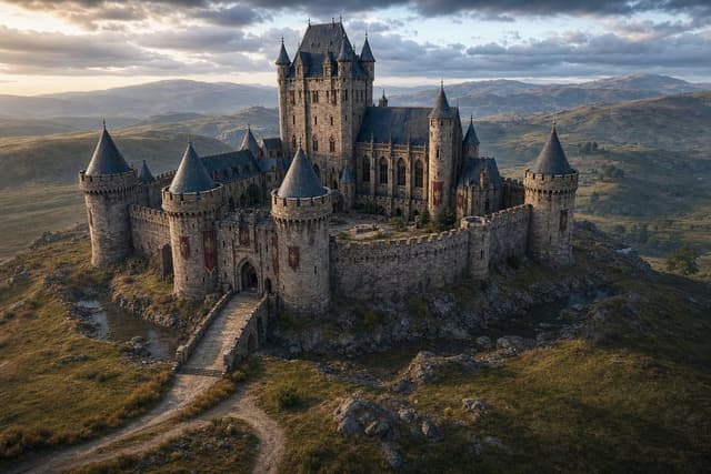 Game Asset - Cinematic Medieval Hilltop Castle — output