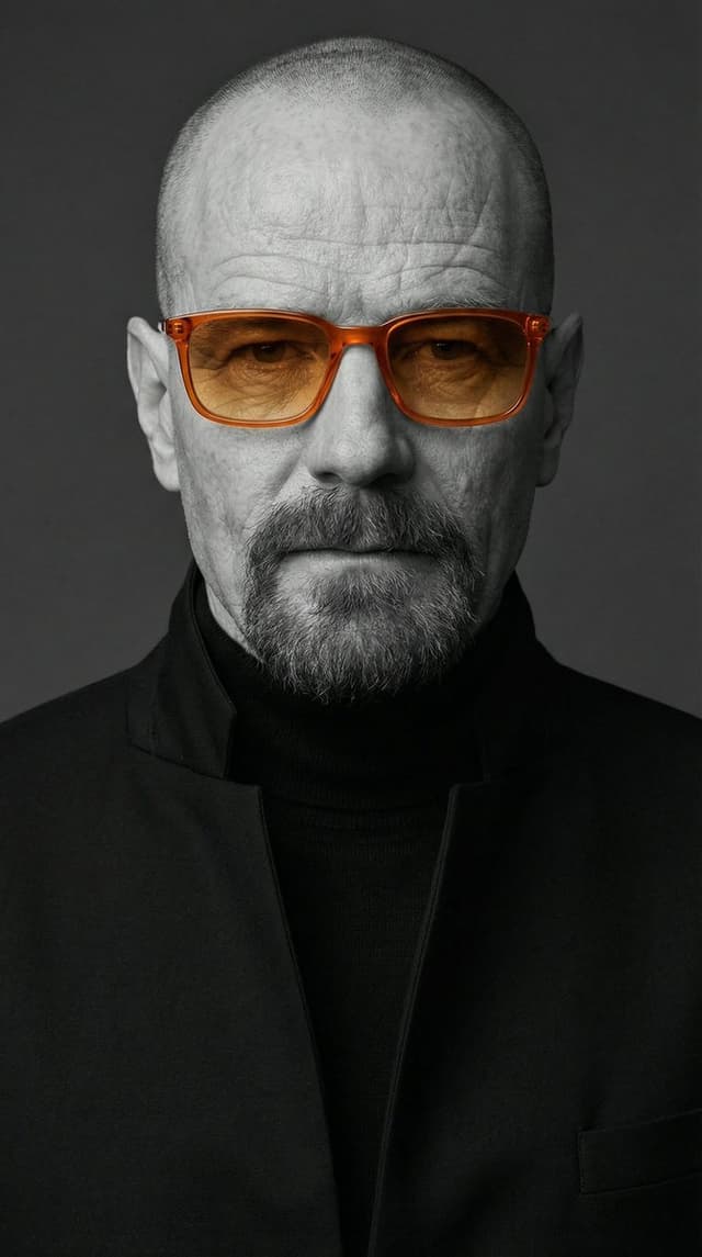 Selective Color Monochrome Studio Portrait — output