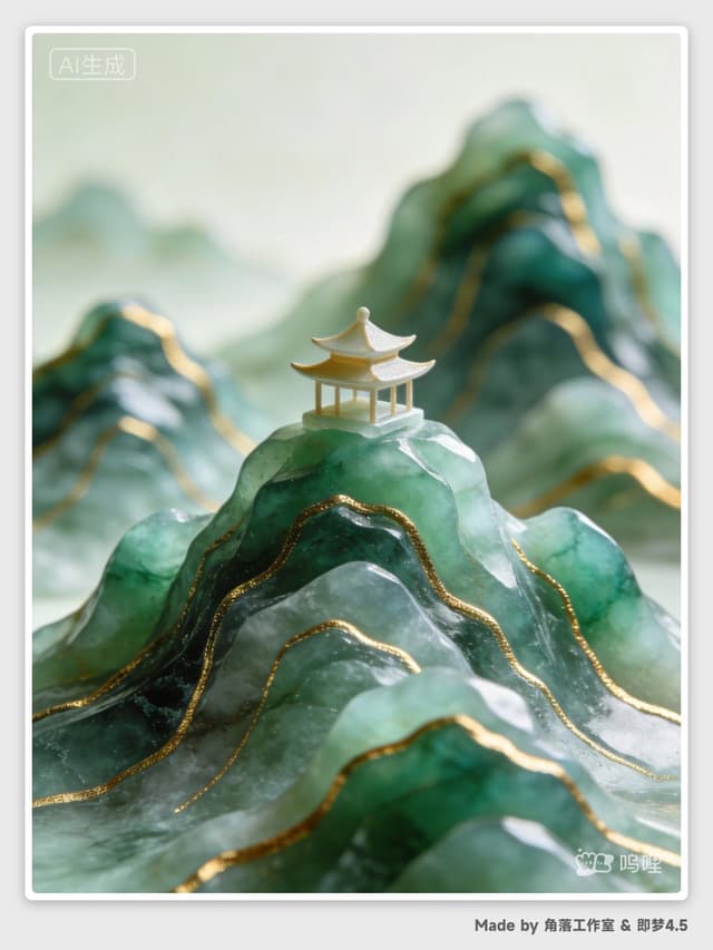 E-commerce Main Image - Abstract Chinese Landscape Miniatures Prompt — output