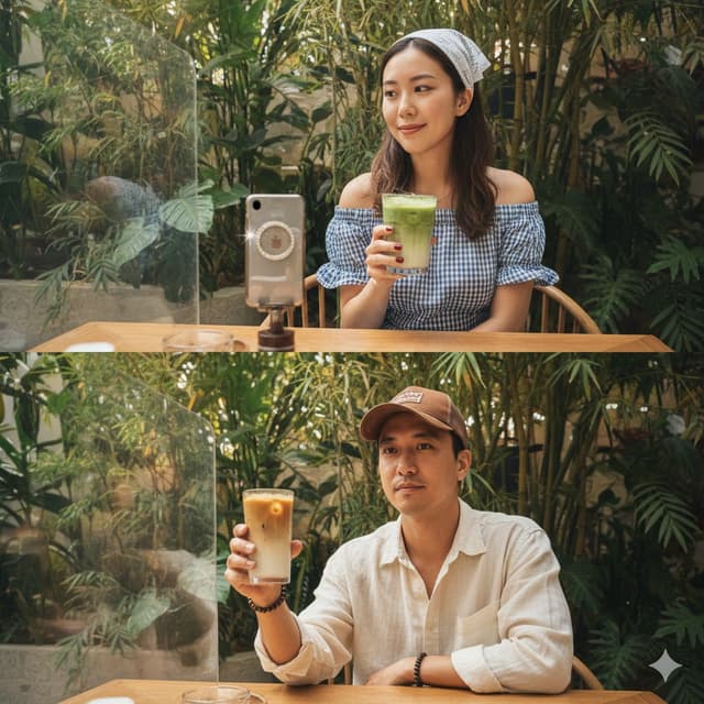 Hyper-Realistic Two-Panel iPhone Portrait Prompt — output