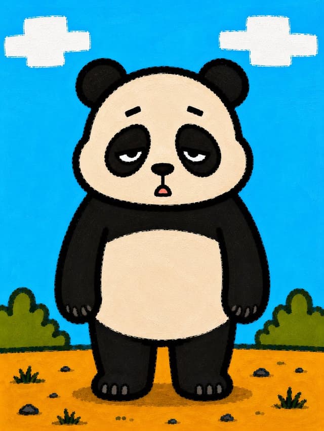 Comic / Storyboard - Sleepy Cartoon Panda Illustration — output