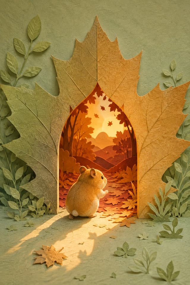 Comic / Storyboard - Hamster Autumn Leaf Doorway — output