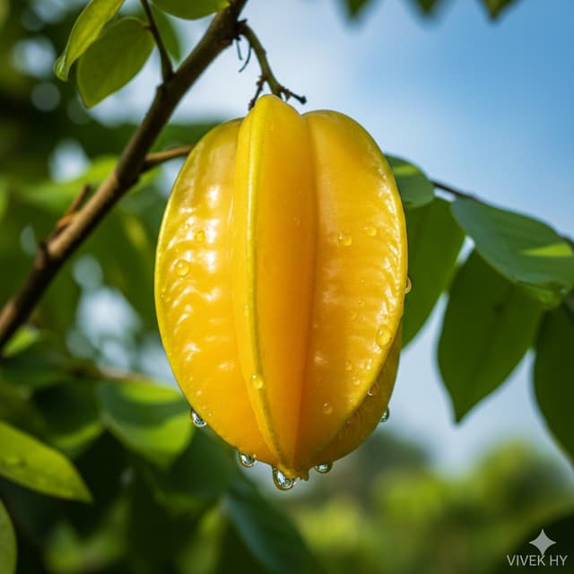 E-commerce Main Image - Macro Starfruit on Branch — output