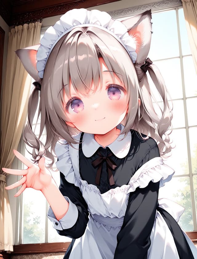 Profile / Avatar - Cat-Eared Maid Portrait — output