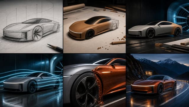 Comic / Storyboard - Automotive Commercial Storyboard Sheet — output