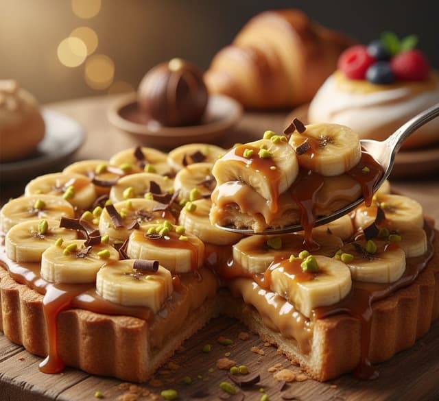 E-commerce Main Image - Ultra-Realistic Banana Caramel Tart Food Photography Prompt — output