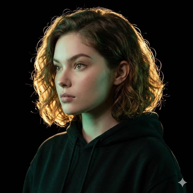 Ultrarealistic Artistic Portrait with Contradictory Lighting — output