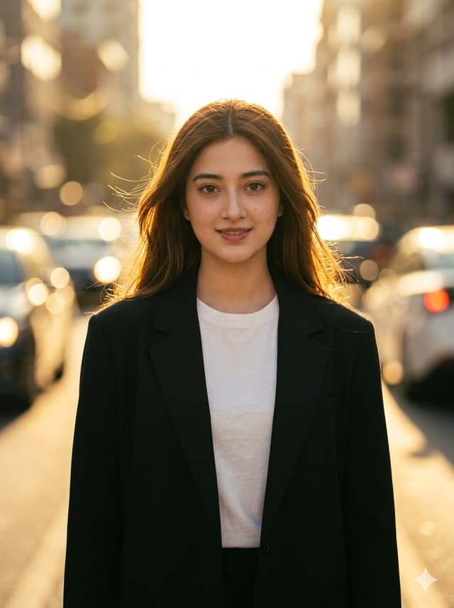 Profile / Avatar - Golden Hour Urban Fashion Portrait — output