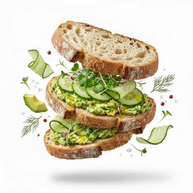 E-commerce Main Image - Minimalist Exploded View Commercial Food Photography — output