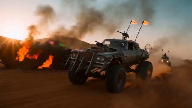 Post-Apocalyptic War Vehicle in Desert — cover
