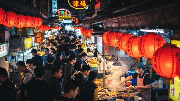 Vibrant Taipei Night Market Scene — output