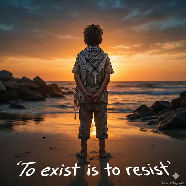 Social Media Post - Emotional Handala-Inspired Palestinian Boy Portrait — output