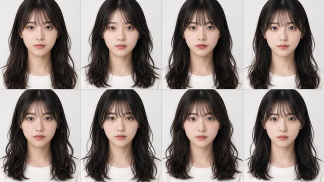 Profile / Avatar - Eight Distinct Studio Portraits Grid — output