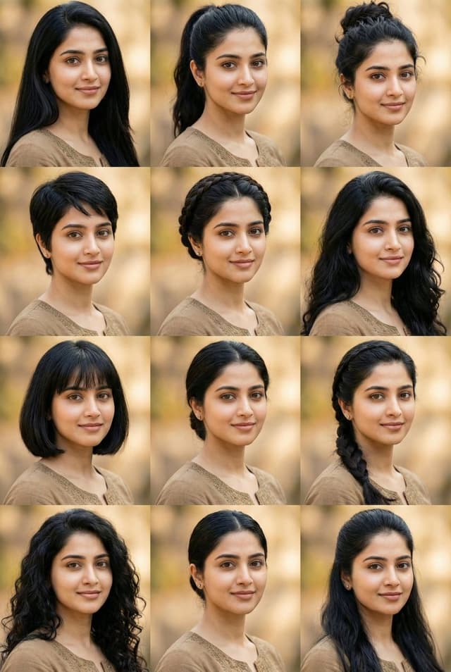 10 Hairstyles Photo Collage Prompt — output