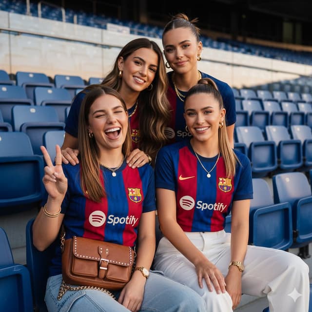 Product Marketing - Barcelona Fan Girls Group Portrait — output