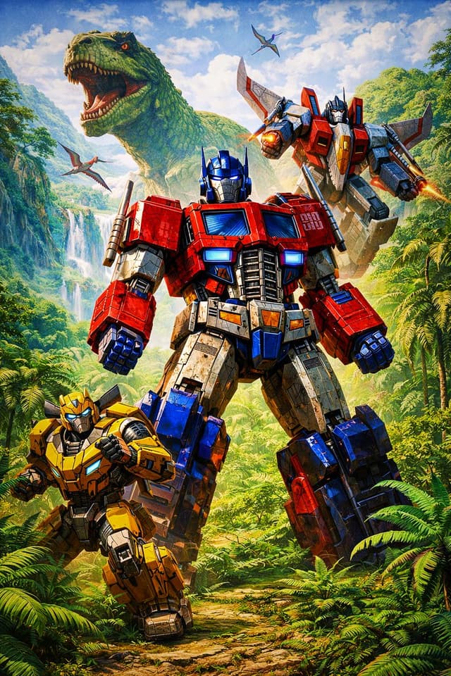 Optimus Prime Video Game Poster Prompt — output