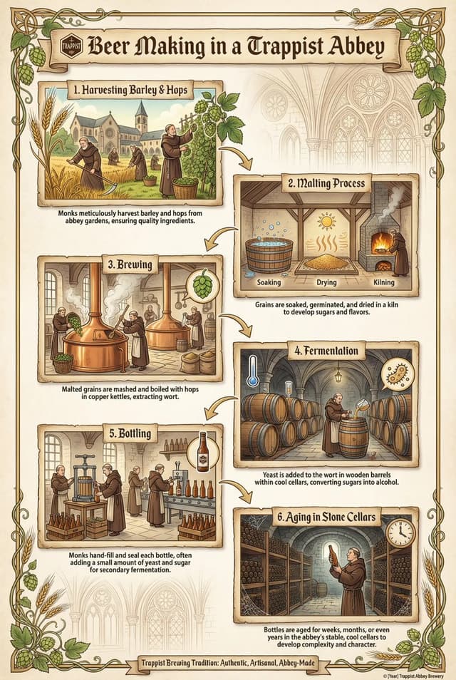 Infographic / Edu Visual - Infographic on Trappist Abbey Beer Making — output