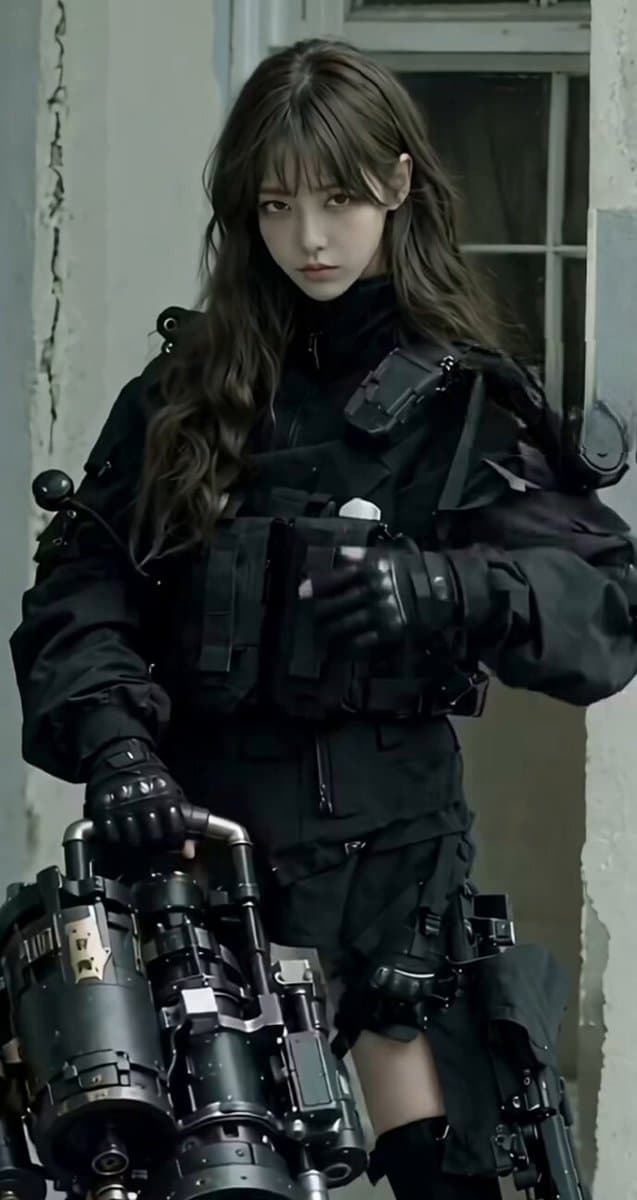 Female Warrior Nanotech Armor Transformation