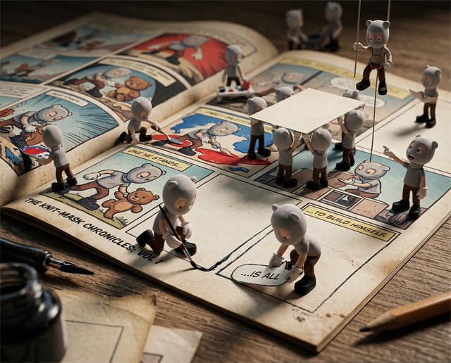 Comic / Storyboard - Cinematic Macro Toy-Photography of Mini Beasts — output