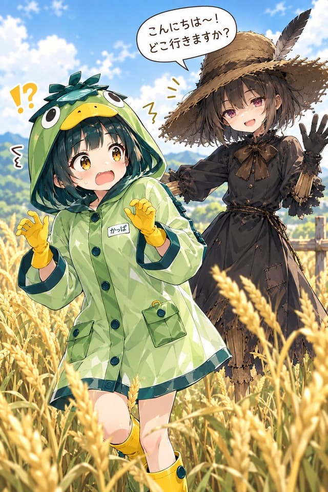 Comic / Storyboard - Kappa Girl and Scarecrow Witch — output