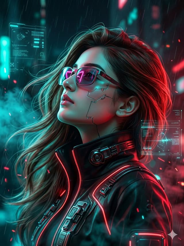 Profile / Avatar - Cyberpunk Neon Fashion Portrait — output