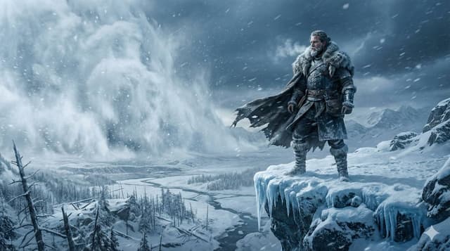 Epic Frozen Cliff Warrior Scene — output