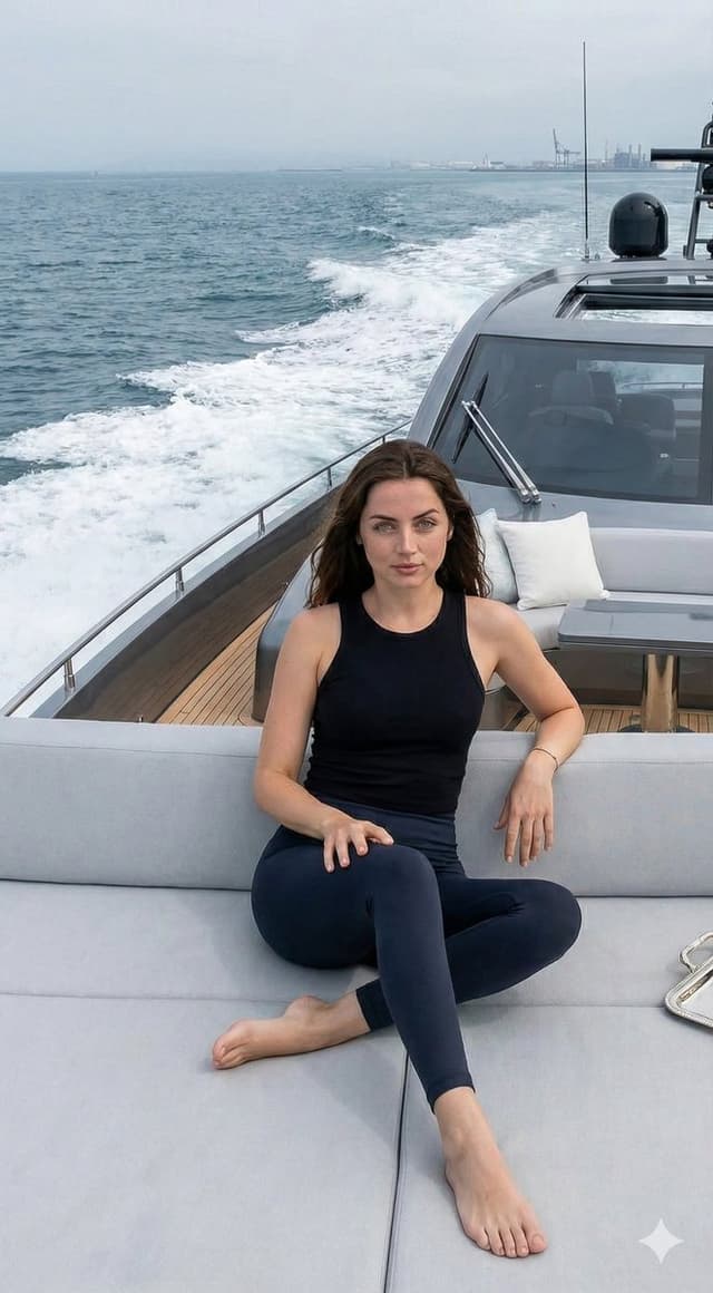 Ana de Armas on a Luxury Yacht — output