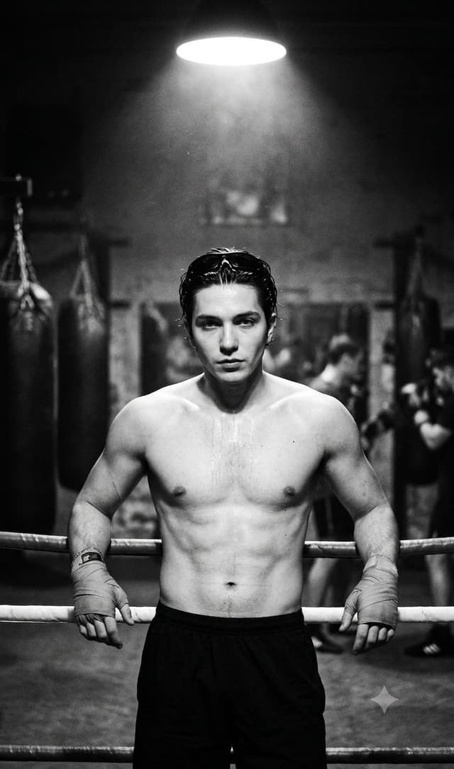 Social Media Post - Gritty Boxing Gym Cinematic Portrait — output