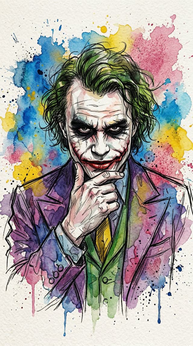 Poster / Flyer - Abstract Watercolor Joker Artwork — output