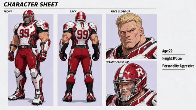 Comic / Storyboard - Clean Anime Character Sheet Refinement — output
