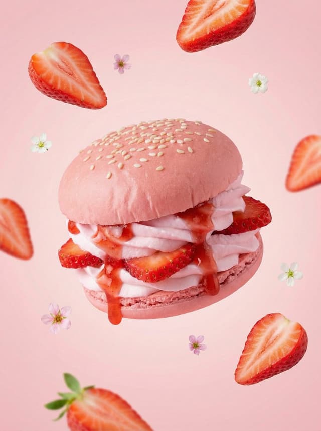 Product Marketing - Hyper-Realistic Fruit Dessert Burger — output