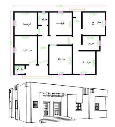 English prompt for converting 2D house sketch to realistic 3D — output