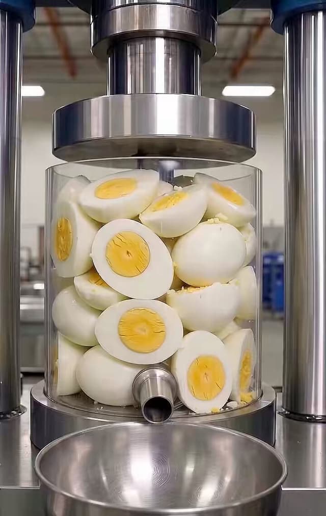 Hydraulic Press Egg Crush