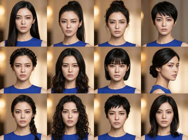 Social Media Post - New Year Hairstyle Grid Prompt (Female) — output