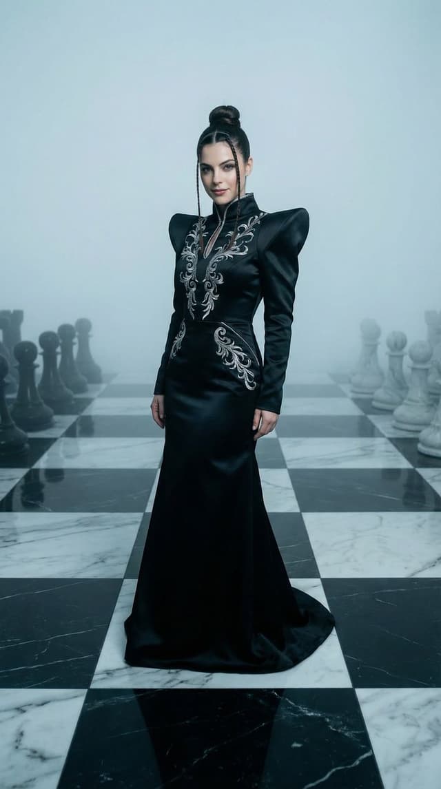 High-Fashion Chess Queen Editorial — output