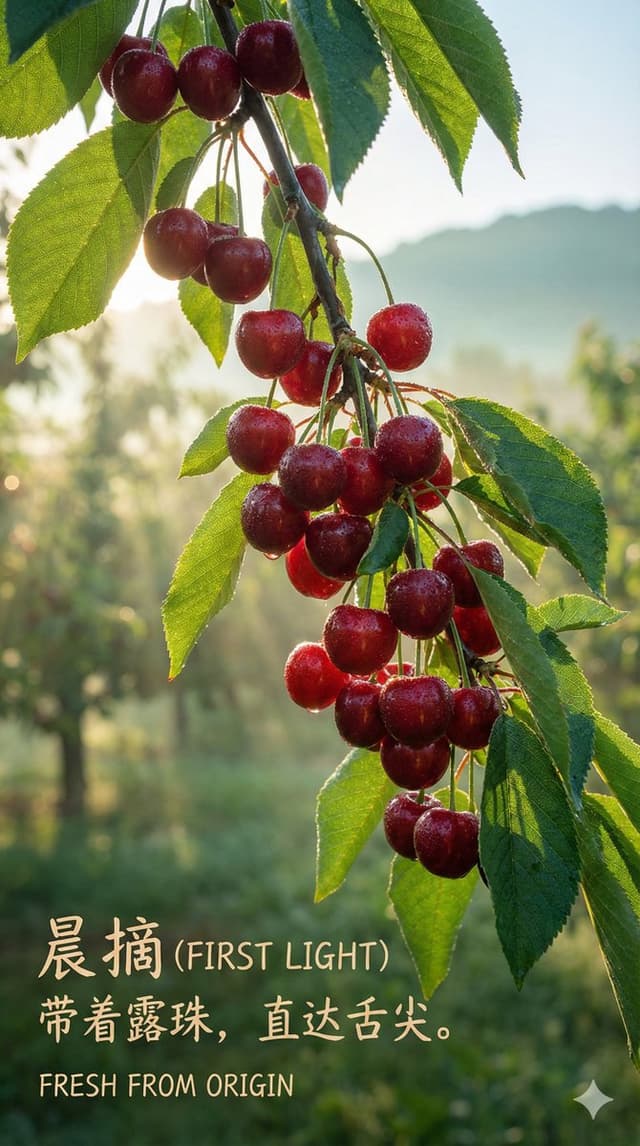 E-commerce Main Image - Luxury Cherry Product Photography Prompt (Black Diamond) — output