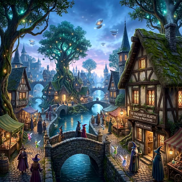 Comic / Storyboard - Magical fantasy world illustration — output