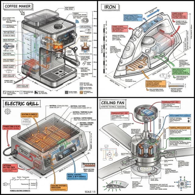 Infographic / Edu Visual - Technical Infographic of an Object with Isometric 3D View — output
