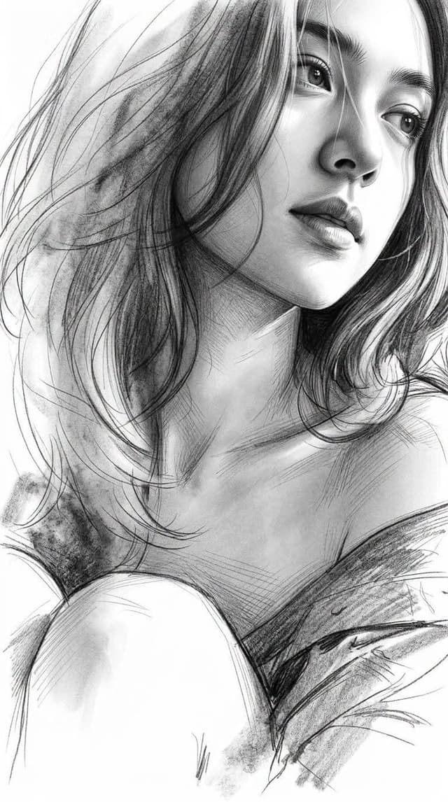 Profile / Avatar - Monochrome Graphite Fine-Art Sketch — output