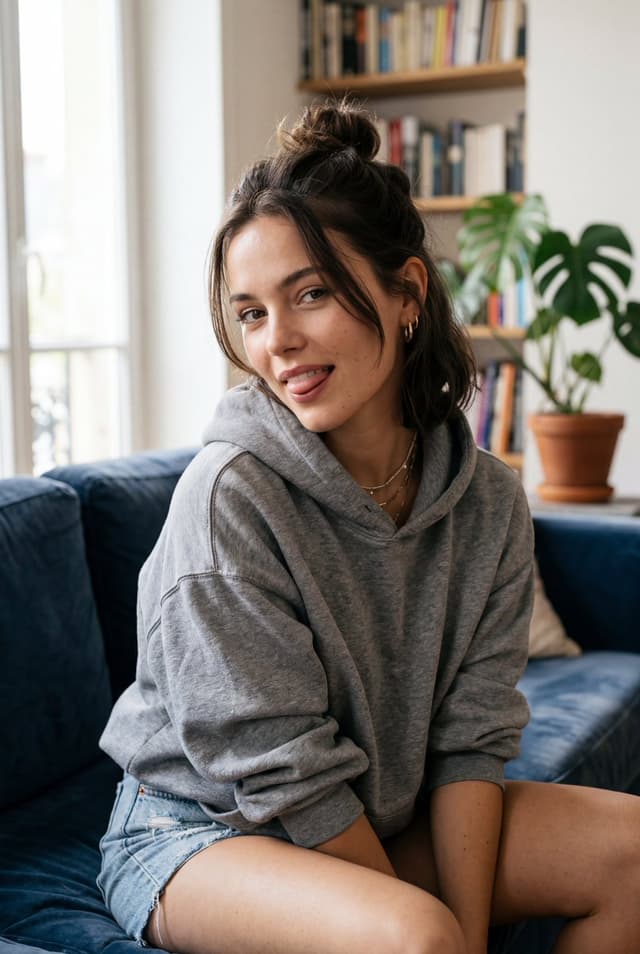 Profile / Avatar - Playful Tongue Out Lifestyle Portrait — output